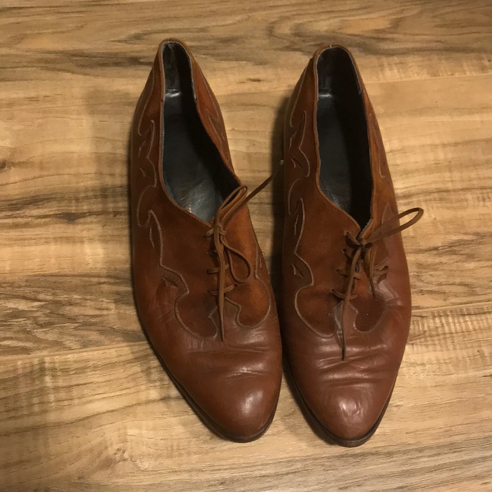 Well loved vintage brown shoes